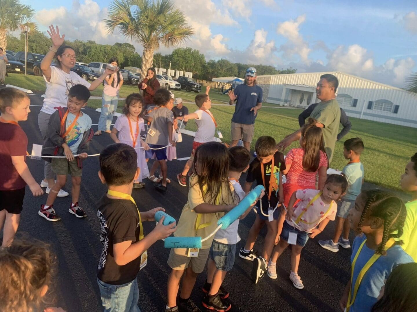 Kids Playing Games Outside